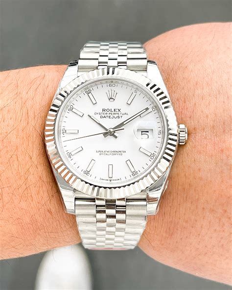 mens rolex datejust jubilee bracelet|rolex datejust 41 white dial.